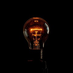 Classic Incandescent Light in Darkness