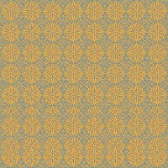 Symmetrical Floral Pattern in Warm Tones