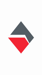 Abstract Directional Diamond Shape Icon Logo Concept With Modern Color Palette Design