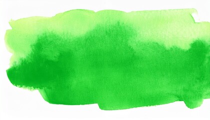 green watercolor isolated