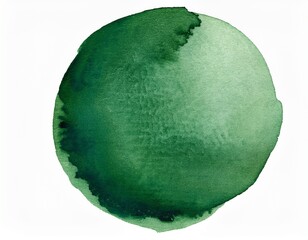 dark green watercolor circle