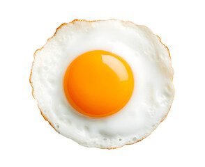 Fried egg isolated on transparent background. PNG format