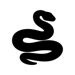 Fototapeta premium Coiled black snake