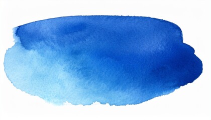 blue watercolor spot on a white background generative ai