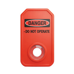 Red Danger Do Not Operate Lockout Tag