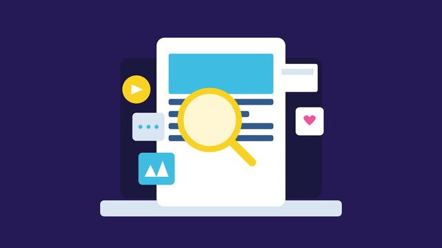 Digital Document Search and Analysis Animation