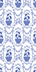 Seamless pattern with mexican food motif for restaurant linens and table decor