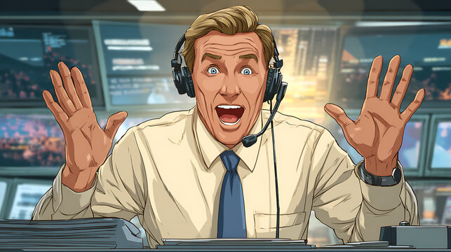 Sports broadcaster just moments after he delivers the breaking news (1)