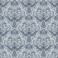 Damask modern seamless pattern element. Vintage classical old fashioned damask ornament, seamless texture for wallpapers, textile.