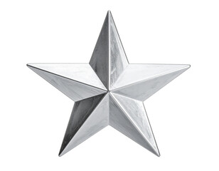 silver star isolated on white background
