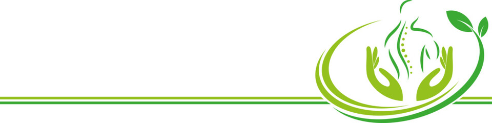 Person, Wirbels&auml;ule und H&auml;nde, Orthop&auml;die, Physiotherapie und Heilpraktiker Hintergrund