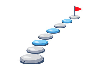 Stepping stones towards a red flag goal