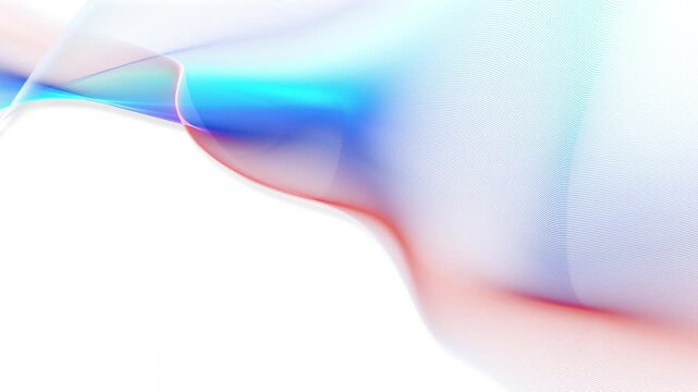 Abstract Colorful Dynamic Flowing Wave on White Background. Ideal for technology, music posters, or creative digital media projects.