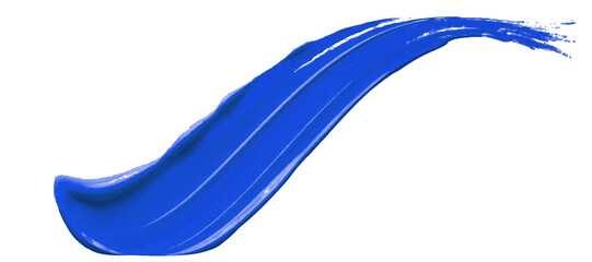 Dynamic Blue Brush Stroke Arc Abstract Paint Swoosh for Art, Design, Branding  pristine white background.