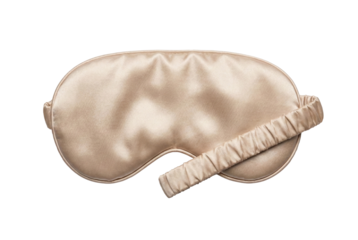 Luxurious silk sleep mask for ultimate relaxation, transparent background
