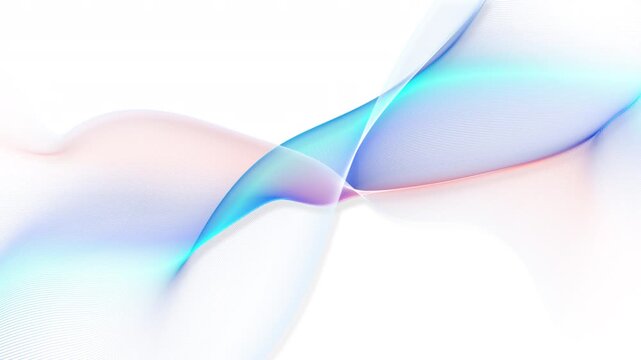 Abstract Colorful Dynamic Flowing Wave on White Background. Ideal for technology, music posters, or creative digital media projects.
