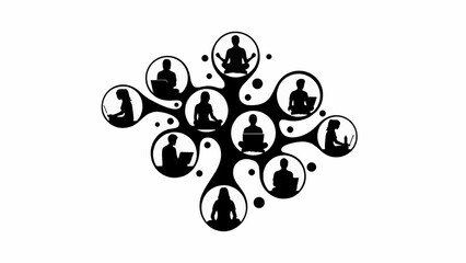 Diverse individuals connected through digital learning and remote work, fostering community and collaboration.