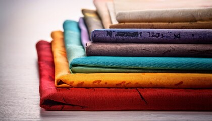 variety of colored fabrics for craft and sewing projects