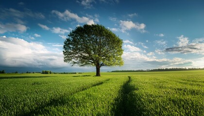 lonely tree in the field