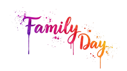 Family day celebration isolated on transparent background