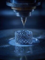 cuttingedge technology at work intricate metal lattice being created through advanced 3d printing process