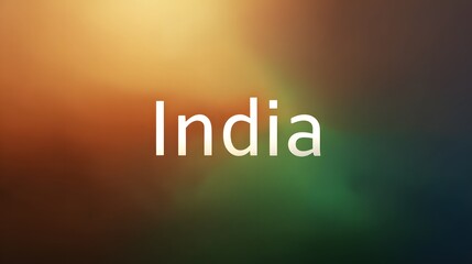 Abstract Indian Flag Colors with India Text Overlay. Cultural Heritage and National Pride