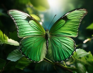 green butterfly