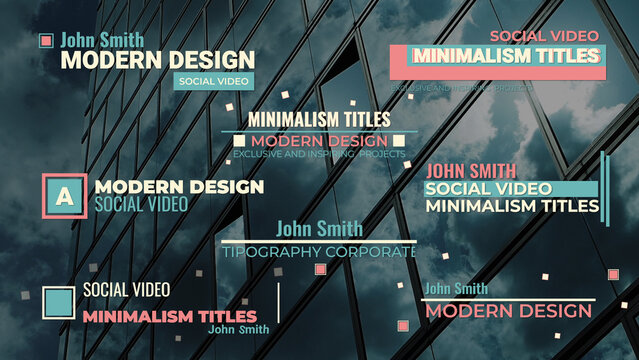 The Lower Thirds Open Out of Lines and Shapes and Create Typography