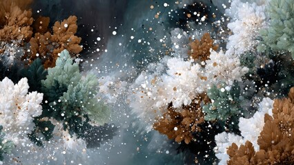 Abstract Floral Dreamscape: A captivating composition featuring soft-focus, abstract floral elements in a spectrum of colors. The image conveys a sense of tranquility and imaginative elegance.