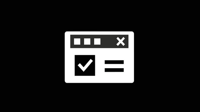 Monochrome user interface concept with checkbox element