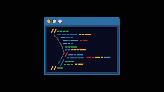 Colorful code editor interface on dark background for programming concepts