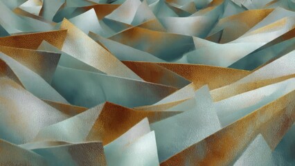 Abstract Geometric Landscape: An artistic exploration of textured abstract shapes, reminiscent of a textured and dynamic landform.