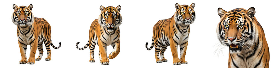 set collection of the tiger in white background stock image  file ..