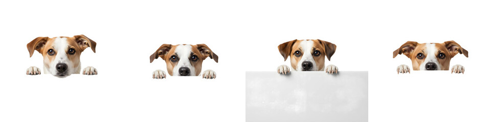 quality  portrait collection of a Jack Russell Terrier dog isolated on white background, image stock file....