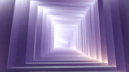 Geometric tunnel illusion: A mesmerizing visual of a geometric tunnel receding into a bright light, the image has depth, leading to the unknown.