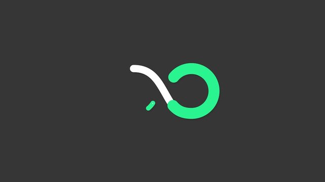 Elegant Abstract Logo on Dark: The logo's minimal, modern design, with clean lines and vibrant colors, speaks of innovation and sophistication, set against a dark, understated background. 