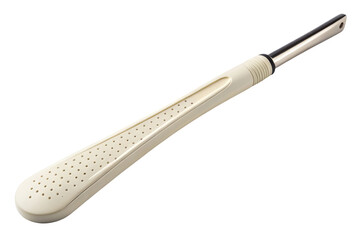 Close-up of a sleek white electric toothbrush