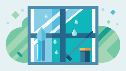 Window cleaning service and glass maintenance concept vector illustration