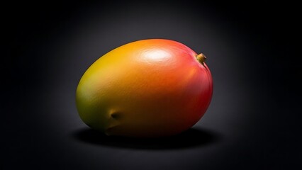 Vibrant Ripe Mango, a Tropical Superfruit, Isolated on a Transparent Background with Dramatic Lighting, Showcasing its Freshness and Rich Colors for Healthy Eating Concepts