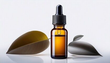 an essential oil dropper bottle essential oil bottle blank label isolated