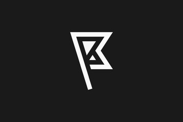 An illustration of an anstract B flag