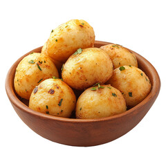 Paniyaram ball shaped dumpling isolated on transparent background