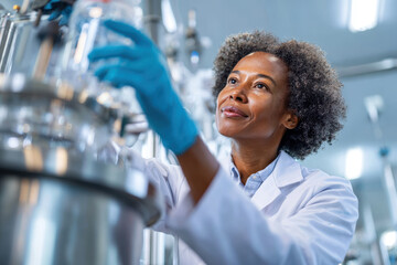 Scientist Conducting Experiment in Laboratory