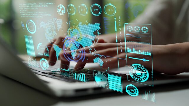Connection network visualization showing global connection, network communication, digital connection analytic. Connect networks tool support real-time insight and improve connection system. Thunk - Powered by Adobe