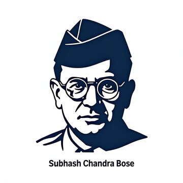  Netaji subhash chandra bose with white background.