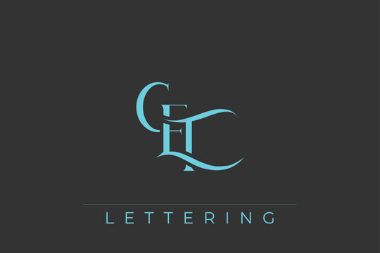 CET Elegant Monogram Logo Design With Decorative Lettering