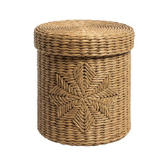 Handwoven wicker storage basket