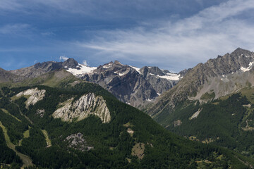Alpine mountain landscape in the Cerces massif, Hautes-Alpes, France