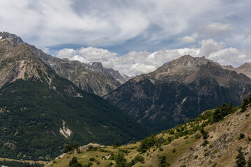 Naklejka premium Alpine mountain landscape in the Cerces massif, Hautes-Alpes, France
