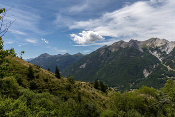 Obraz premium Alpine mountain landscape in the Cerces massif, Hautes-Alpes, France